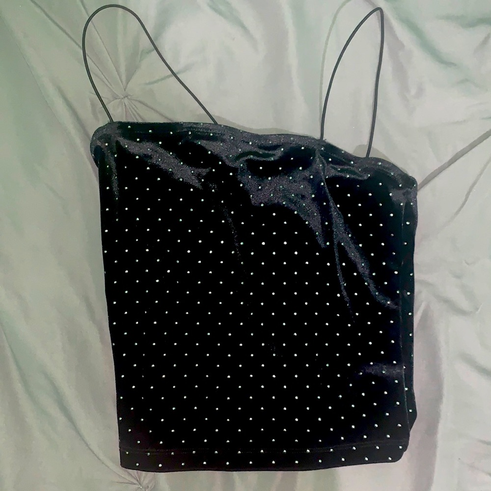 Dynamite black tank with diamonds